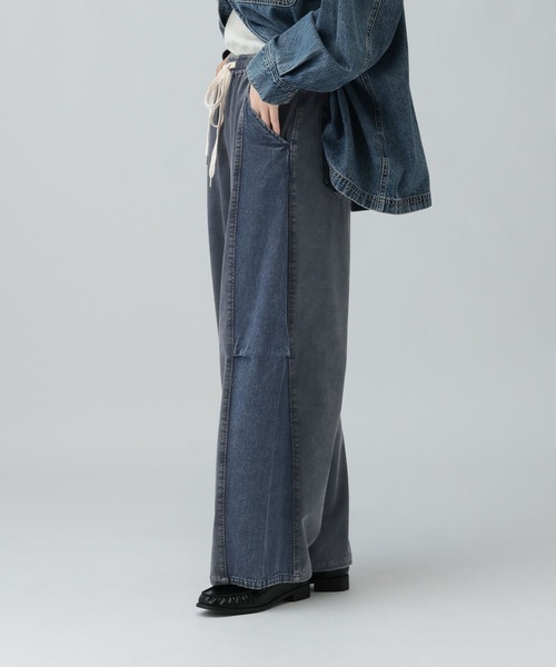 LEPSIM(レプシィム)の「デニムドッキングパンツ 1023674(デニムパンツ・レディース・インディゴブルー/ブラック・FREE)」の12枚目の写真