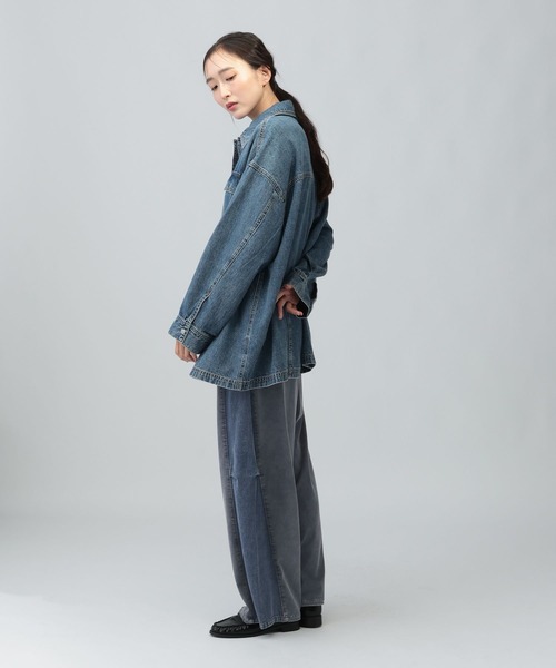 LEPSIM(レプシィム)の「デニムドッキングパンツ 1023674(デニムパンツ・レディース・インディゴブルー/ブラック・FREE)」の15枚目の写真