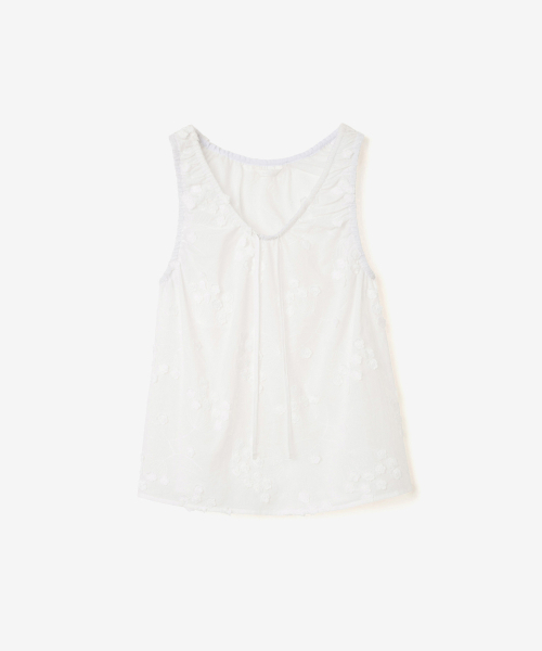 YEARNING（イヤニング）の「FLORAL EMBROIDERED LACE SLEEVELESS, WHITE（シャツ/ブラウス・レディース・その他・FREE）」の5枚目の写真