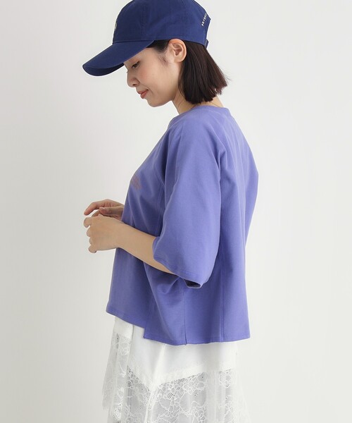 HONEYSUCKLE ROSE（ハニーサックルローズ）の「【スウェッティ】カレッジロゴプルオーバー（Tシャツ/カットソー・レディース・ライトパープル/ブラック系/ホワイト系3・03/05/04）」の5枚目の写真
