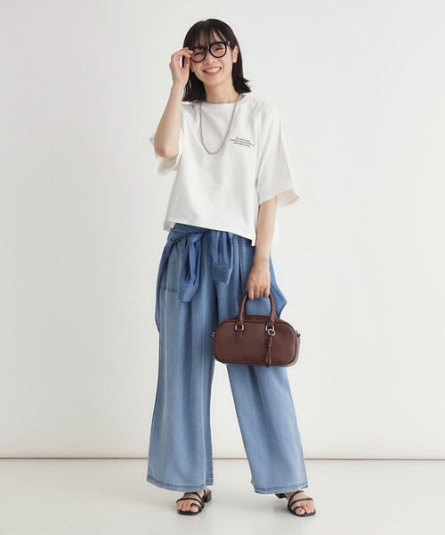 HONEYSUCKLE ROSE（ハニーサックルローズ）の「【スウェッティ】カレッジロゴプルオーバー（Tシャツ/カットソー・レディース・ライトパープル/ブラック系/ホワイト系3・03/05/04）」の13枚目の写真