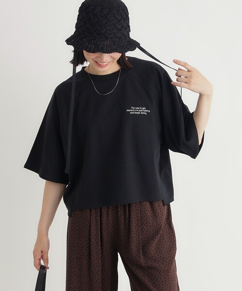 HONEYSUCKLE ROSE（ハニーサックルローズ）の「【スウェッティ】カレッジロゴプルオーバー（Tシャツ/カットソー・レディース・ライトパープル/ブラック系/ホワイト系3・03/05/04）」の14枚目の写真