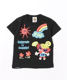 HYSTERIC MINI | PUFFY PRINT HAPPY DAYS 半袖Tシャツ(Tシャツ/カットソー)