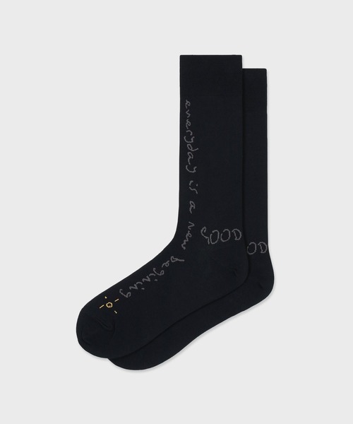 Paul Smith(ポールスミス)の「“Paul's Quotes” ドレスソックス【260621 DRO】(ソックス/靴下・メンズ・ネイビー/ブラック・25-27)」の3枚目の写真