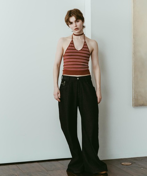 Knuth Marf(クヌースマーフ)の「Knuth Marf / クヌースマーフ knit halter bustier(ベスト・レディース・ブラウン/ネイビー・FREE)」の11枚目の写真