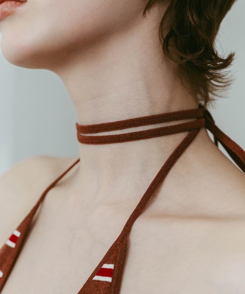 Knuth Marf(クヌースマーフ)の「Knuth Marf / クヌースマーフ knit halter bustier(ベスト・レディース・ブラウン/ネイビー・FREE)」の15枚目の写真