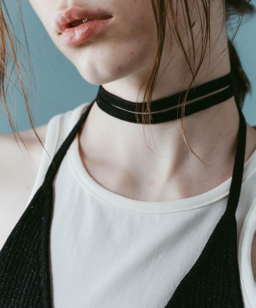 Knuth Marf(クヌースマーフ)の「Knuth Marf / クヌースマーフ knit halter bustier(ベスト・レディース・ブラウン/ネイビー・FREE)」の8枚目の写真