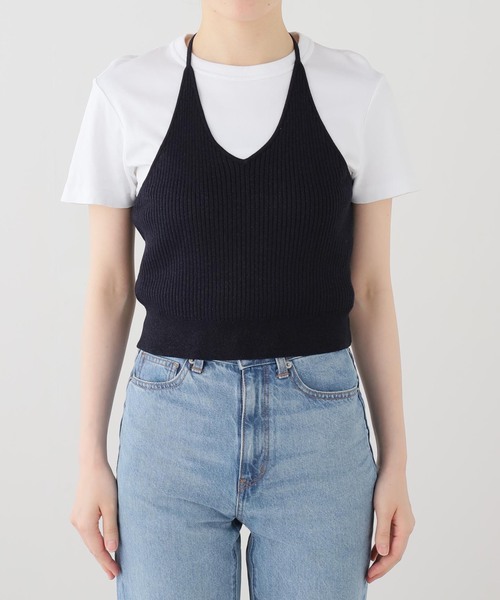 Knuth Marf(クヌースマーフ)の「Knuth Marf / クヌースマーフ knit halter bustier(ベスト・レディース・ブラウン/ネイビー・FREE)」の17枚目の写真