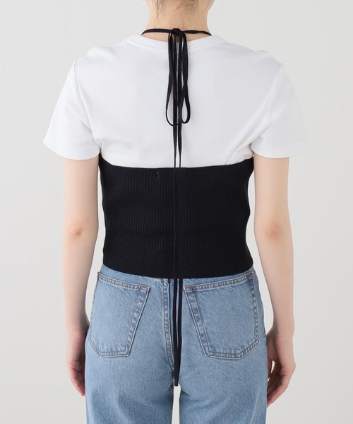 Knuth Marf(クヌースマーフ)の「Knuth Marf / クヌースマーフ knit halter bustier(ベスト・レディース・ブラウン/ネイビー・FREE)」の19枚目の写真