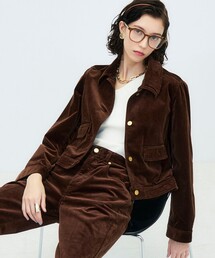 Rie Miller | 【RM denim】コーデュロイフレアショート丈Gジャン(ブルゾン)