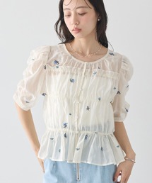 COMFY イレギュラー ヘム ブラウス ‐防汚 UVカット ウォッシャブル