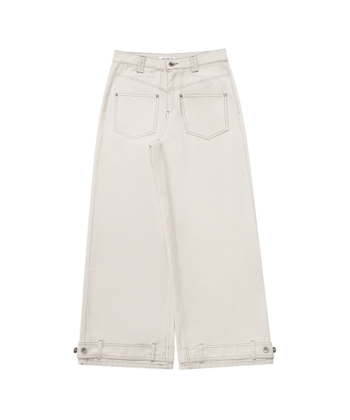 MIRECO(ミレコ)の「BELTED POCKET COTTON PT SAND RAW(その他パンツ・レディース・その他・1/2/3)」の4枚目の写真