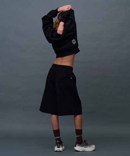 MENASOO（ミナス）の「Waffle Sweat Training Bermuda Pants_Black（スウェットパンツ・レディース・ブラック・F）」の7枚目の写真