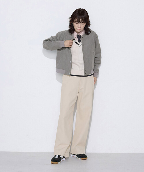 COMME CA Wardrobe(コムサワードローブ)の「〔 +サイズ 〕 ケーブル編 ニットベスト(ニット/セーター・レディース・アイボリー/ネイビー・15号)」の3枚目の写真