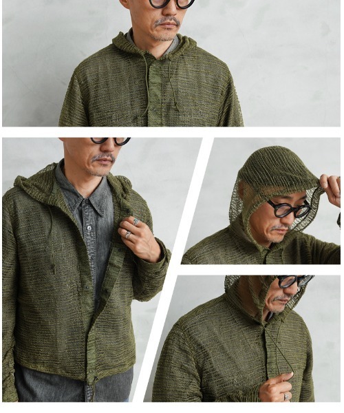 MILITARY(ミリタリー)の「希少サイズ 実物 新品 デッドストック 米軍 モスキート ネット パーカー(防虫用パーカー)(パーカー・メンズ・オリーブ・MEDIUM)」の12枚目の写真