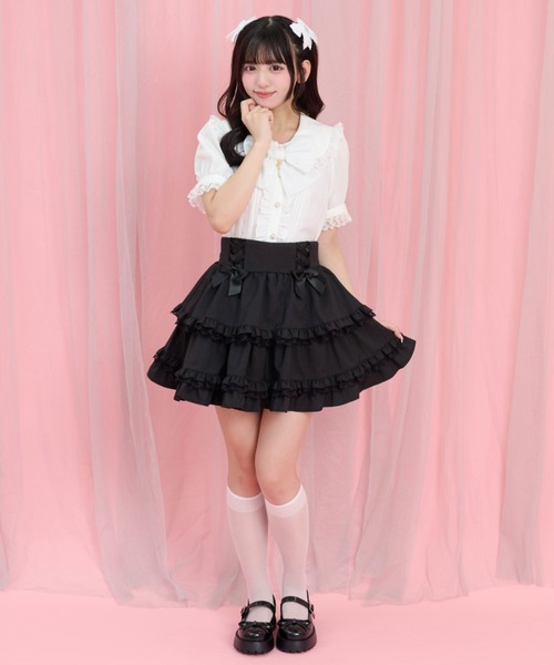 Secret Honey(シークレットハニー)の「エンジェルモチーフブラウス(シャツ/ブラウス・レディース・オフホワイト/ブラック・MEDIUM)」の4枚目の写真