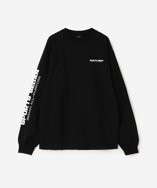 SEDAN ALL-PURPOSE(セダンオールパーパス)の「SEDAN ALL-PURPOSE | コットン 長袖プリントTシャツ MEN(Tシャツ/カットソー・メンズ・オフホワイト/ブラック・M/L)」の2枚目の写真