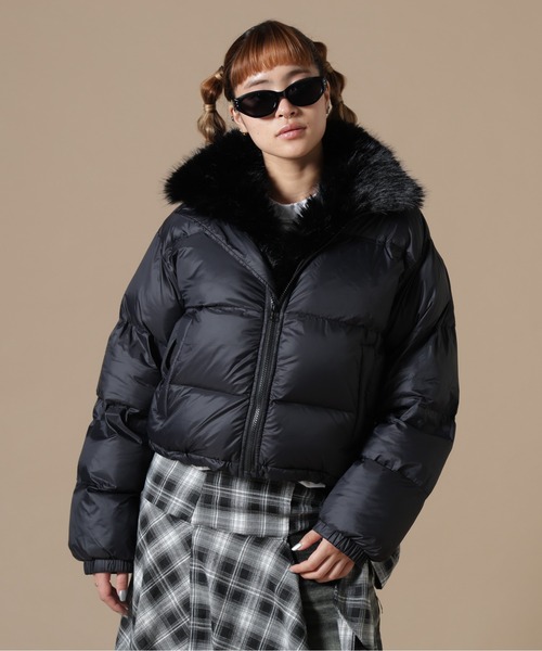 DANKE SCHON(ダンケシェーン)の「DankeSchon/ダンケシェーン/WOMEN NYLON FUR STAND BLOUSON(ブルゾン・レディース・ブラック/ブラウン/オフホワイト・F)」の20枚目の写真
