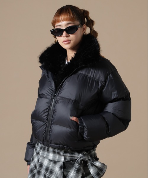 DANKE SCHON(ダンケシェーン)の「DankeSchon/ダンケシェーン/WOMEN NYLON FUR STAND BLOUSON(ブルゾン・レディース・ブラック/ブラウン/オフホワイト・F)」の21枚目の写真