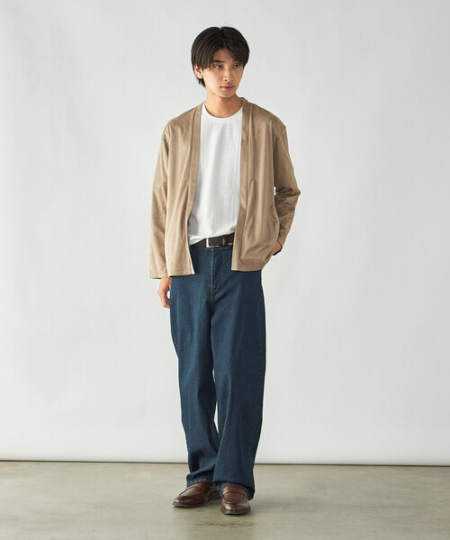 COMME CA ISM（コムサイズム）の「エンボスチェック クルーネックTシャツ（Tシャツ/カットソー・メンズ・ブラック/ホワイト・L/M）」の5枚目の写真