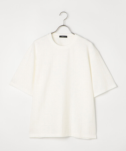 COMME CA ISM（コムサイズム）の「エンボスチェック クルーネックTシャツ（Tシャツ/カットソー・メンズ・ブラック/ホワイト・L/M）」の16枚目の写真
