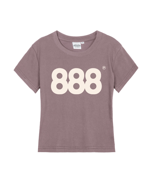PRIMATE(プライメイト)の「NUMBER.888 レディース スリムフィット 半袖Tシャツ 6 COLORS(Tシャツ/カットソー・レディース・ブラック/クリーム/カーキ/ホワイト/ラベンダー/チャコール・LARGE/SMALL/MEDIUM)」の6枚目の写真
