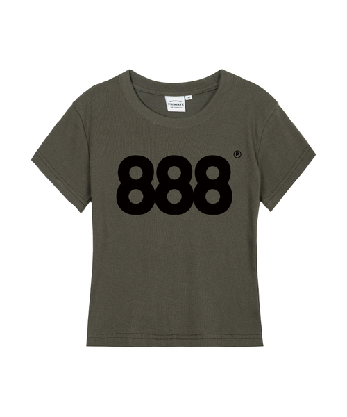 PRIMATE(プライメイト)の「NUMBER.888 レディース スリムフィット 半袖Tシャツ 6 COLORS(Tシャツ/カットソー・レディース・ブラック/クリーム/カーキ/ホワイト/ラベンダー/チャコール・LARGE/SMALL/MEDIUM)」の5枚目の写真