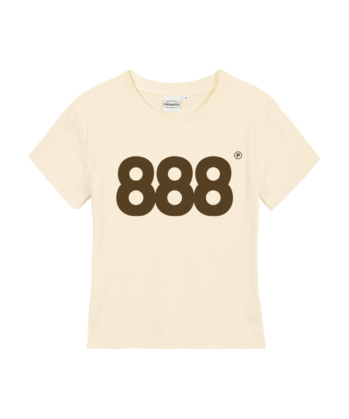 PRIMATE(プライメイト)の「NUMBER.888 レディース スリムフィット 半袖Tシャツ 6 COLORS(Tシャツ/カットソー・レディース・ブラック/クリーム/カーキ/ホワイト/ラベンダー/チャコール・LARGE/SMALL/MEDIUM)」の4枚目の写真