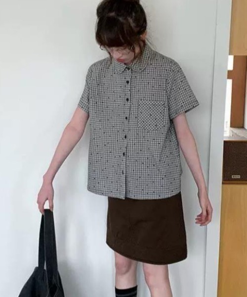 semplice（センプリチェ）の「シャツ【韓国ファッション】（シャツ/ブラウス・レディース・ブラック・M/L/S）」の10枚目の写真