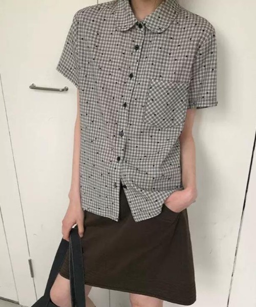 semplice（センプリチェ）の「シャツ【韓国ファッション】（シャツ/ブラウス・レディース・ブラック・M/L/S）」の7枚目の写真