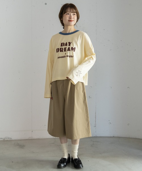 POU DOU DOU(プードゥドゥ)の「DAY DREAMロゴプリントリンガートップス(Tシャツ/カットソー・レディース・ピンク/ダークグレー/アイボリー・3)」の20枚目の写真