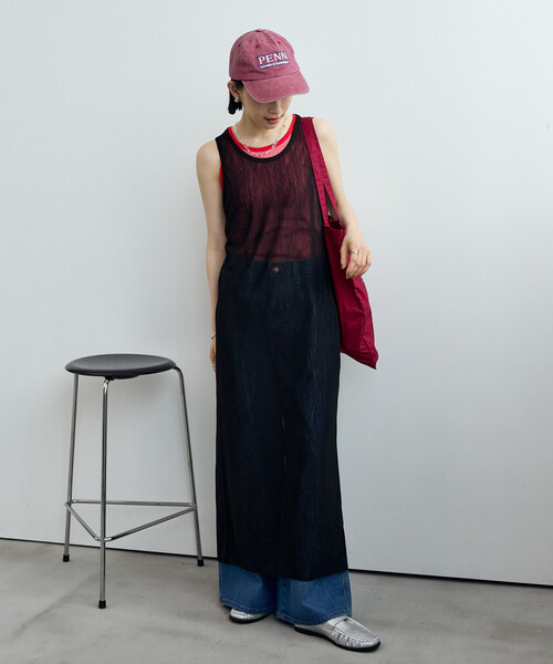 FREAK'S STORE(フリークスストア)の「メッシュシアーワンピース(ワンピース・レディース・ブラック/ネイビー/ブラウン・フリ-)」の5枚目の写真