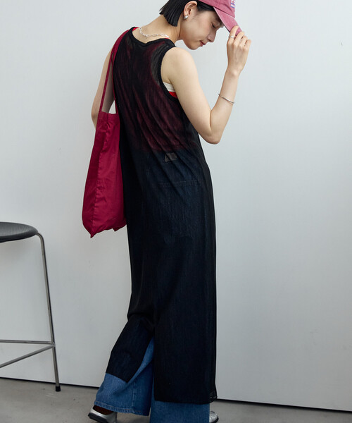 FREAK'S STORE(フリークスストア)の「メッシュシアーワンピース(ワンピース・レディース・ブラック/ネイビー/ブラウン・フリ-)」の10枚目の写真