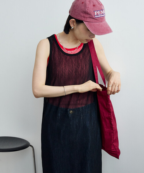 FREAK'S STORE(フリークスストア)の「メッシュシアーワンピース(ワンピース・レディース・ブラック/ネイビー/ブラウン・フリ-)」の13枚目の写真