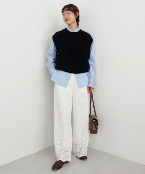 SLOBE IENA(スローブイエナ)の「起毛レースパンツ(その他パンツ・レディース・ホワイト/ブラック・36/38)」の7枚目の写真