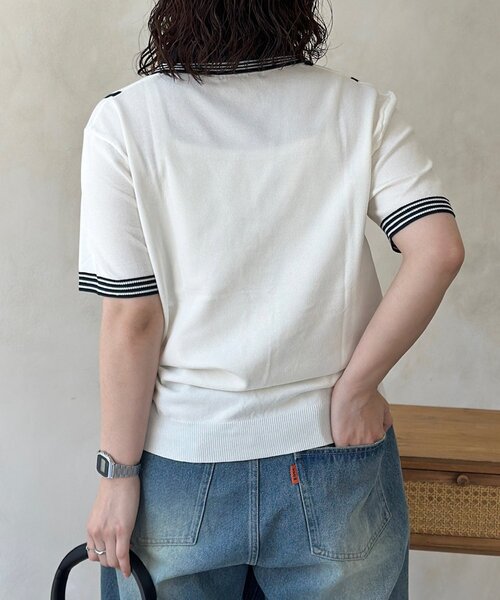 CPCM(シーピーシーエム)の「スキッパーニットユニフォームプルオーバー(Tシャツ/カットソー・メンズ・ホワイト/グレー・FREE)」の18枚目の写真