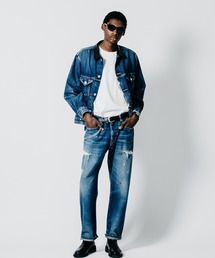 BORN FREE STRAIGHT ESSENTIAL SELVEDGE GARAGE USED JEANS - INDIGO MADE IN JAPAN