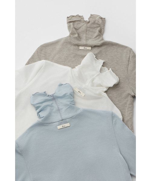 KUME(クメ)の「レイヤードタートルネックトップ、メランジベージュ(Tシャツ/カットソー・レディース・その他・MEDIUM/SMALL)」の4枚目の写真