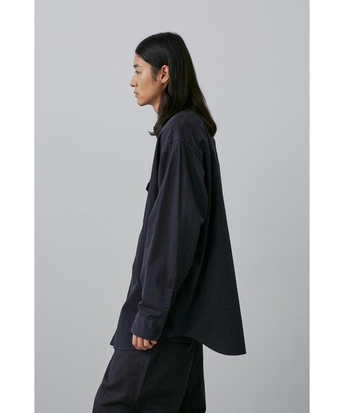 Y(ワイ)の「Y / ORGANIC COTTON HIGH DENSITY SATIN SH(シャツ/ブラウス・メンズ・ネイビー/ホワイト・MEDIUM)」の8枚目の写真