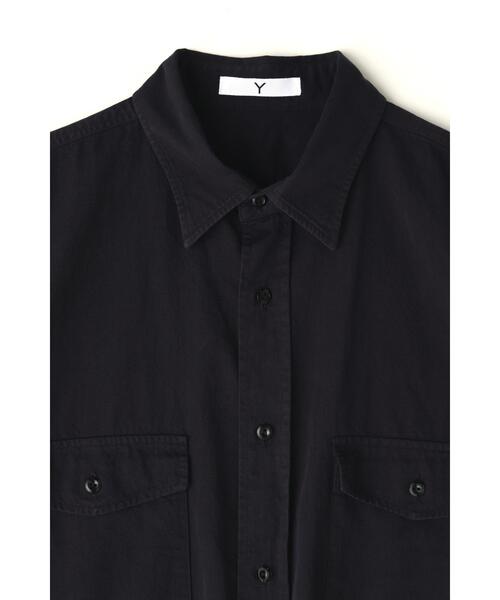 Y(ワイ)の「Y / ORGANIC COTTON HIGH DENSITY SATIN SH(シャツ/ブラウス・メンズ・ネイビー/ホワイト・MEDIUM)」の11枚目の写真