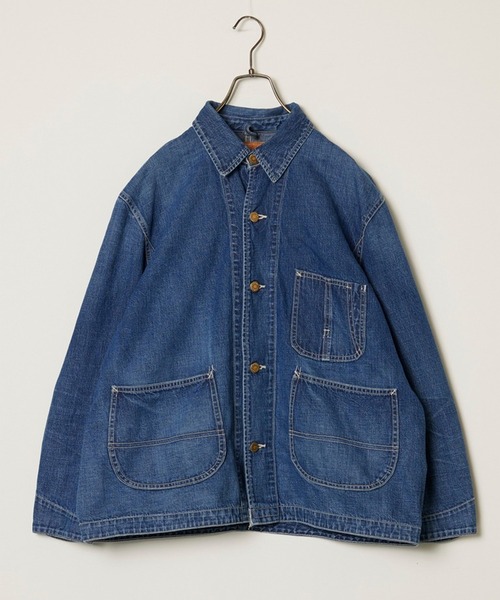KEY TIMEZ(キータイムズ)の「【REMI RELIEF/レミレリーフ】9.5oz ネップDENIMカバーオール(ブルゾン・メンズ・ブルー・M/L)」の1枚目の写真