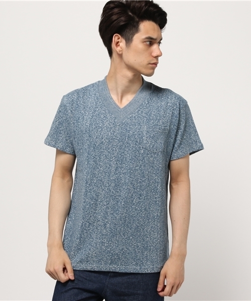 NATAL DESIGN（ネイタルデザイン）の「【ネイタルデザイン】V-ネックヘンプティーヘザー/V-NECK HEMP TEE HEATHER（Tシャツ/カットソー・メンズ・ネイビー/チャコールグレー/アッシュグレー・MEDIUM/X-SMALL/SMALL/LARGE）」の8枚目の写真