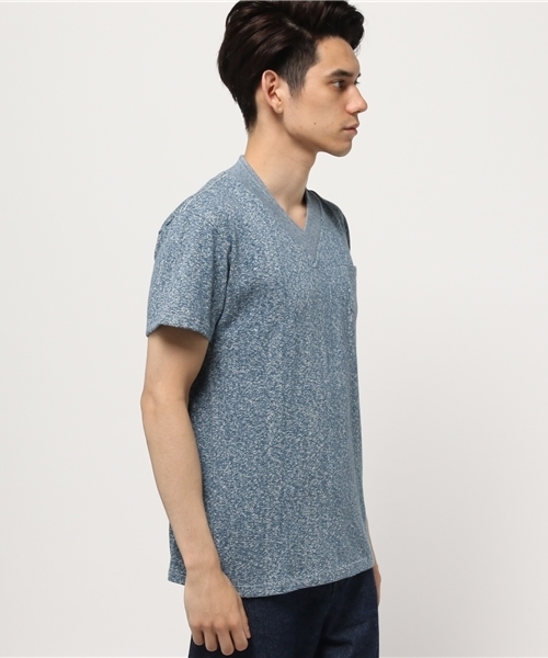 NATAL DESIGN（ネイタルデザイン）の「【ネイタルデザイン】V-ネックヘンプティーヘザー/V-NECK HEMP TEE HEATHER（Tシャツ/カットソー・メンズ・ネイビー/チャコールグレー/アッシュグレー・MEDIUM/X-SMALL/SMALL/LARGE）」の9枚目の写真