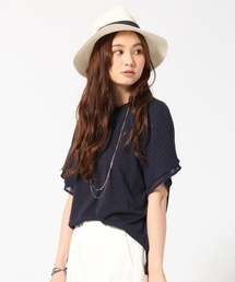 GLOBAL WORK | 【吸水速乾】シフォンスリーブプルオーバー半袖/709692(Tシャツ/カットソー)