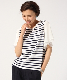 GLOBAL WORK | 【吸水速乾】シフォンスリーブプルオーバー半袖/709692(Tシャツ/カットソー)