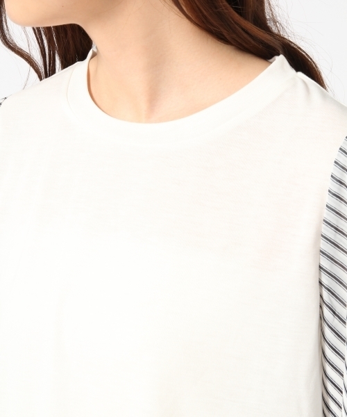 GLOBAL WORK（グローバルワーク）の「【吸水速乾】シフォンスリーブプルオーバー半袖/709692（Tシャツ/カットソー・レディース・ホワイト/ピンク/ネイビー/グレー/ブラック/レッド/カーキ/その他/その他3/ライトグレー・SMALL/LARGE/MEDIUM）」の20枚目の写真