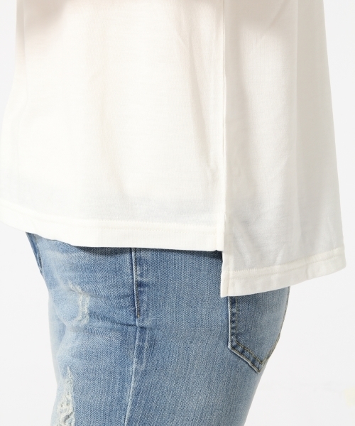 GLOBAL WORK（グローバルワーク）の「【吸水速乾】シフォンスリーブプルオーバー半袖/709692（Tシャツ/カットソー・レディース・ホワイト/ピンク/ネイビー/グレー/ブラック/レッド/カーキ/その他/その他3/ライトグレー・SMALL/LARGE/MEDIUM）」の11枚目の写真