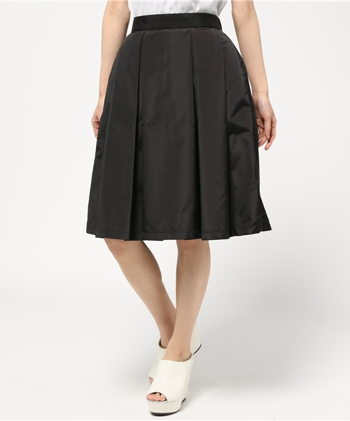 MOUSSY（マウジー）の「BACK GATHER MIDI SK/F（スカート・レディース・カーキ/ブラック/ベージュ・1/2）」の12枚目の写真