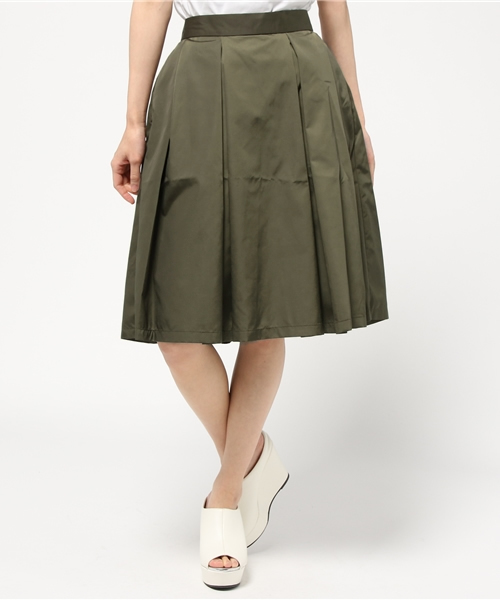 MOUSSY（マウジー）の「BACK GATHER MIDI SK/F（スカート・レディース・カーキ/ブラック/ベージュ・1/2）」の14枚目の写真