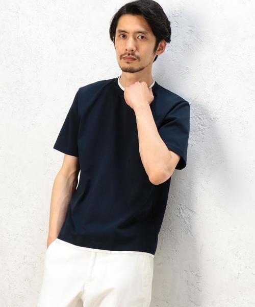 green label relaxing（グリーンレーベルリラクシング）の「KC DELAVE F/LYRD S/S Tシャツ◆（Tシャツ/カットソー・メンズ・ネイビー/ホワイト/ベージュ・SMALL/LARGE/MEDIUM）」の3枚目の写真